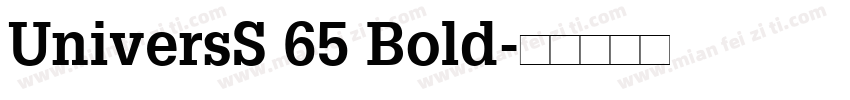 UniversS 65 Bold字体转换